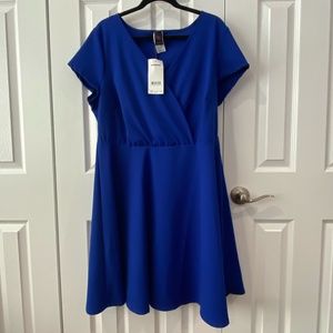 Wrapper Dress NWT Size 2X Royal Blue